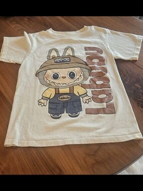 Labubu Cream Short-Sleeve Graphic Tee for Kids